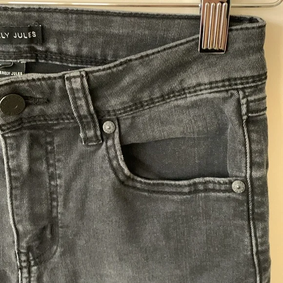 Sincerely Jules Black Flare Wide Leg Jeans High Waisted and FrayHem women SZ 27 - Picture 4 of 14